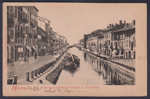 Cartolina milano naviglio - cartolina,