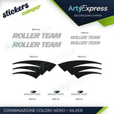Kit completo 9 adesivi camper ROLLER TEAM, loghi stickers carvan