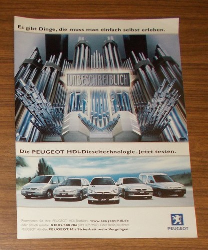 Rara pubblicità peugeot 806 - pubblicità,