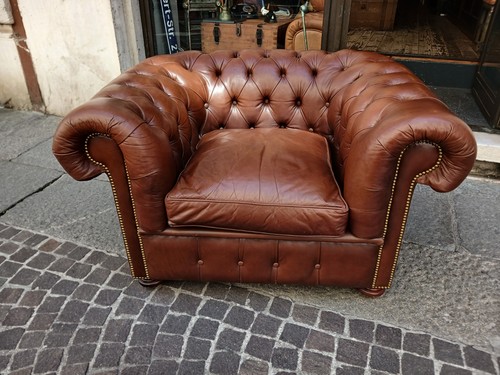 Poltrona cesterfield pelle - in,