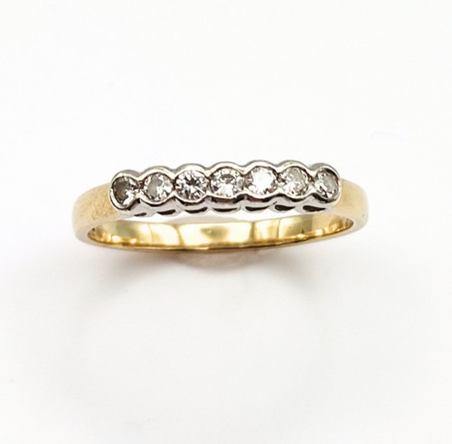 Anello mezza eternità - mezza, oro