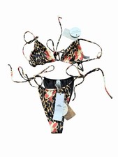 Set bikini floreale leopardato