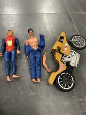 Big Jim Mattel Anni 70 Lotto Moto Capitan Laser Outfit Da Recupero