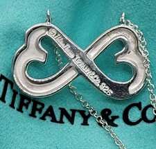 Collana Tiffany & Co Doppio Cuore Amorevole Donna TAGLIA UNICA•Ottima