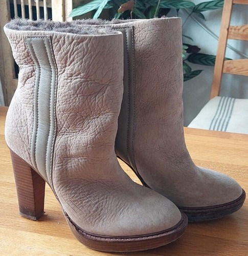 Stivali con tacco zara pelle - stivali,