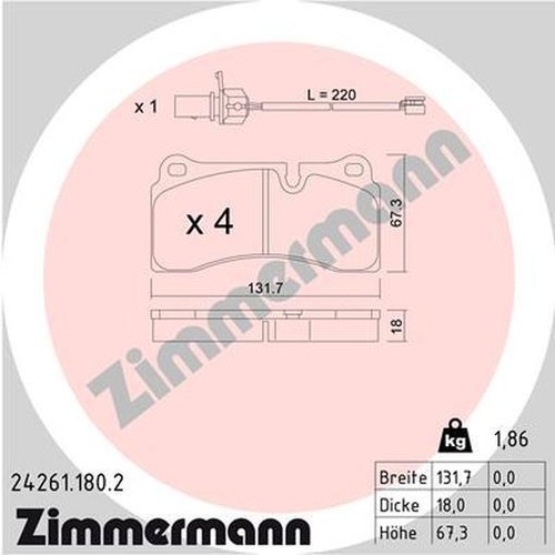 Zimmermann pastiglie freno set