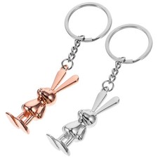  2 Pcs Ciondolo Coniglio Portachiavi Carino Keeychain Per Animali