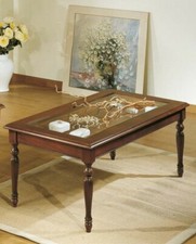 TAVOLINO RETTANGOLARE A BACHECA RIGATO SMONTABILE L.120 H.48 P.60