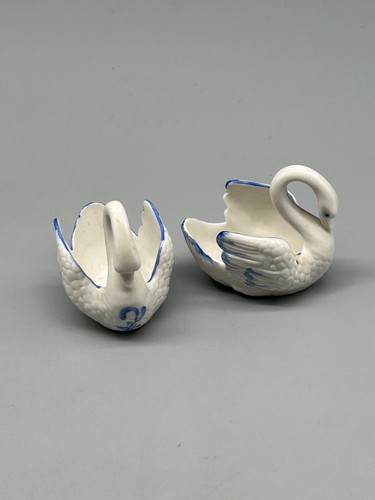 Coppia cigni ceramica - ceramica, sale