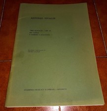 VIVALDI TRE SONATE OP. II PER VIOLINO E CEMBALO O PIANOFORTE SPARTITO CIPRIANI