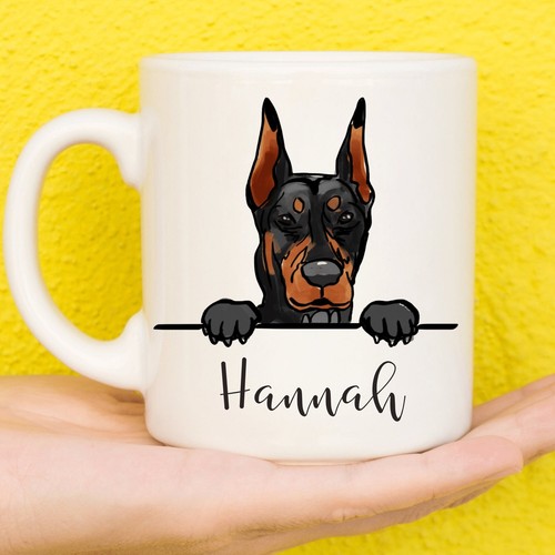 Tazza dobermann personalizzata - tazza,