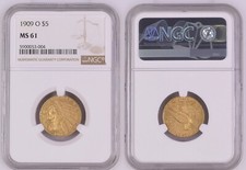 ORO USA 5 dollari 1909 O New