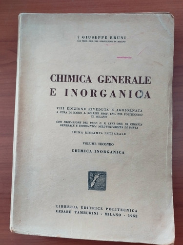 Chimica generale inorganica - chimica,