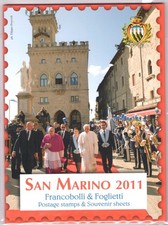 2011 San Marino, Libro Annuale Ufficiale di Emissioni Filateliche, Francobolli, Fogli - MNH