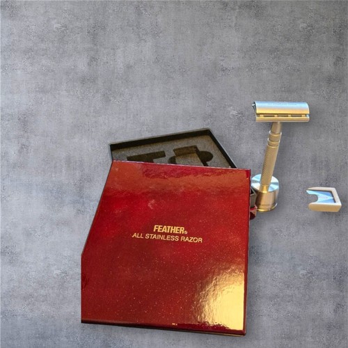 Piuma rasoio doppio - bordo, inox