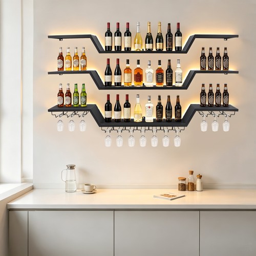 Scaffale porta vino led - scaffale,