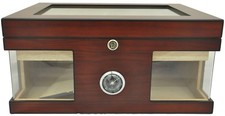 HUMIDOR - UMIDIFICATORE - PER 100 SIGARI - AUTOREGULATORE - PORTA IN VETRO