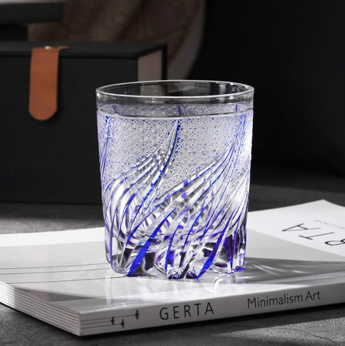 Bicchiere whisky fiamma blu - da,