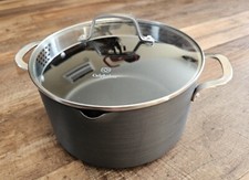 Calphalon 7 Qt Stock Pentola Forno Olandese Anodizzato Duro 8787 con Coperchio Colino