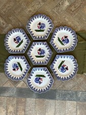 7 PIATTI CERAMICA VECCHIA MONDOVÌ VEDOVA BESIO E FIGLIO - '900 