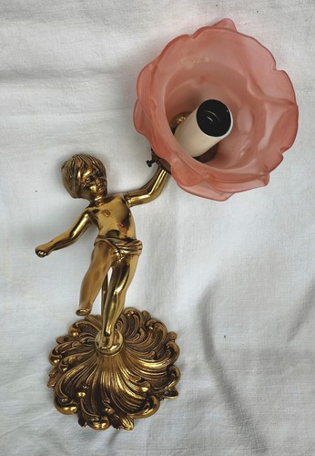 Applique bronze putti - bronze,