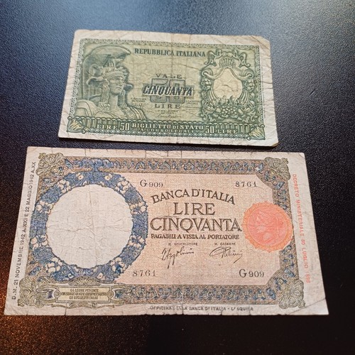 Vecchie banconote italiane - banconote, 50