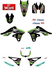 KIT GRAFICHE MONSTER  KAWASAKI KX M VERDE VILLO