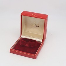 OMEGA Watch Box Rosso Vintage Cassa Stile Pelle Antica per Orologio Uomo Donna 