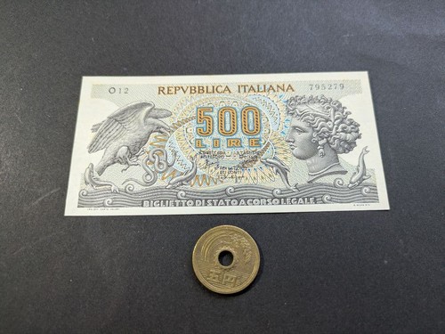 1966 italy 500 lire - 1966, banknote
