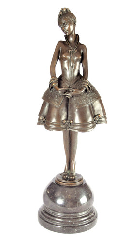 Scultura bronzo donna - donna, abito