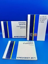 Tre Brochure Peugeot 205 Uso e Manutenzione + Programma Manutenzione + Assistenz