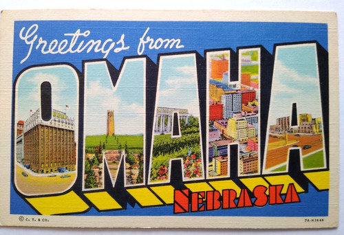 Cartolina saluti omaha - cartolina,