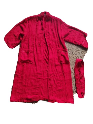 Vestaglia ciniglia rossa - ciniglia, da
