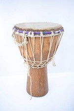 Tamburo Africano In Pelle 44 Cm Dimetro 24 Cm