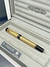 Penna Parker Duofold Centennial Godron Gold plated roller sfera ballpoint pen