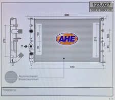 RADIATORE ACQUA AHE121.027