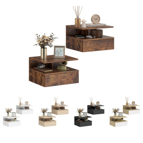 Homcom set comodini - set, 2