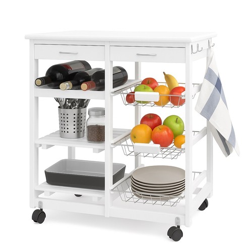 Carrello cucina legno - legno, con