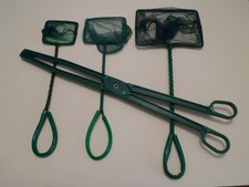 3 RETINE PER ACQUARIO + 1 PINZA PER FONDO PIANTARE PIANTE ECC. (LEGGI)