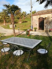 Tavoli Da Giardino in Ferro battuto Rettangolare 