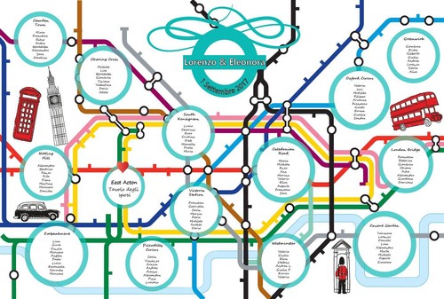 Tableau mariage metro londra - mariage,
