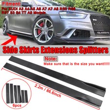 86.6''  NERO MINIGONNE LATERALI SOTTOPORTA Per AUDI A3 S3 A4 S4 A5 A6 S6 A7 A8