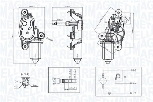 Motore tergicristallo - 1x,