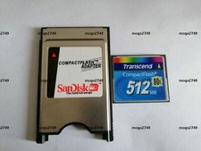CompactFlash transcend 512MB CF con adattatore Compact Flash Card PC PCMCIA Card