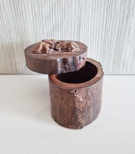 Scatola tronco legno teak