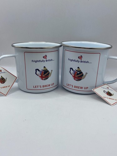 Coppia tazze latta nuove - latta,