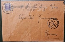 Busta Lettera Raccomandata A Benito Mussolini 1939