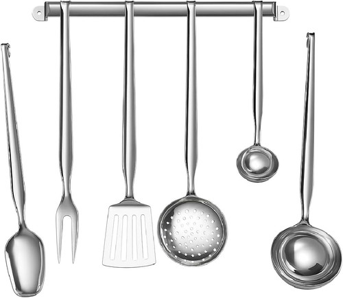 Set mestoli cucina acciaio - mestoli,