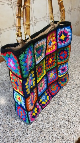 Borsa crochet fatta mano - borsa,