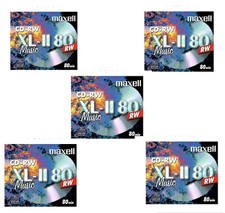 5 x Maxell CD-RW Audio XL-II